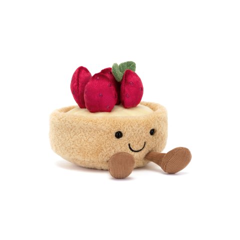 Amuseables Strawberry Tart Plushie 4.5 Inch