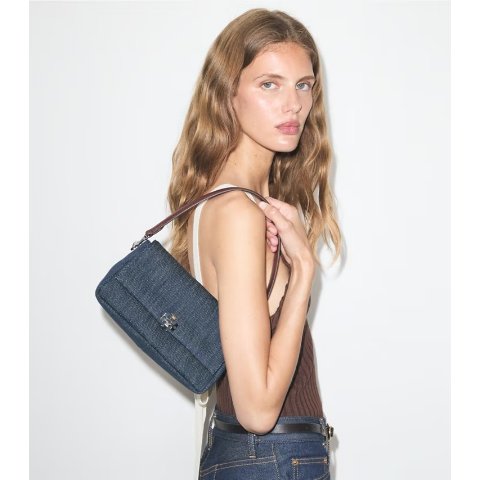 Charlie Small Denim Shoulder Bag