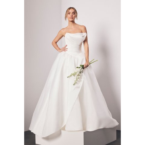 Vera WangOrganza Ball Gown Sculptural Bodice