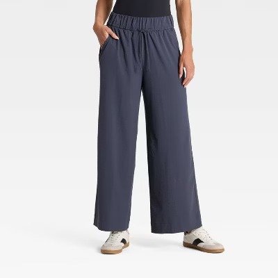 All In Motion Women's High-Rise Wide Leg Pants XS Navy Blue