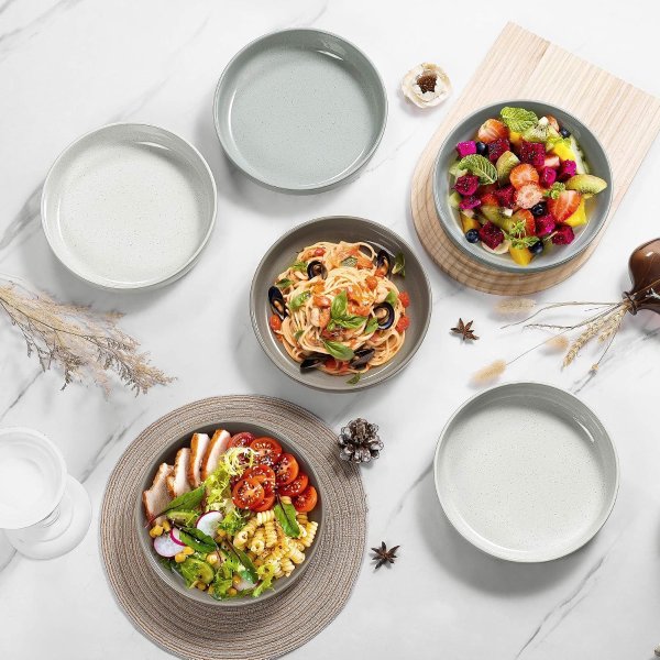 HaWare Ceramic Pasta Bowls 33oz Set of 6