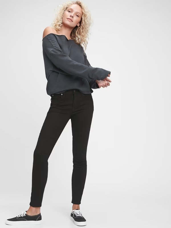True Skinny Mid Rise Jeans