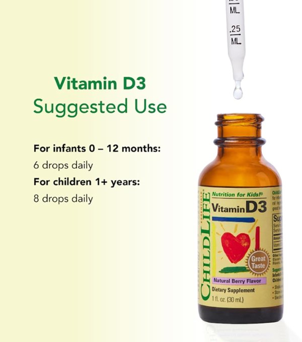 CHILDLIFE ESSENTIALS 婴儿D3滴剂 1盎司