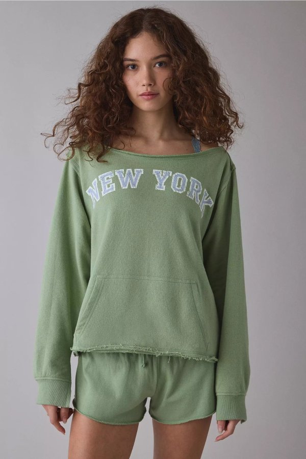 Off-Shoulder Sweatshirt