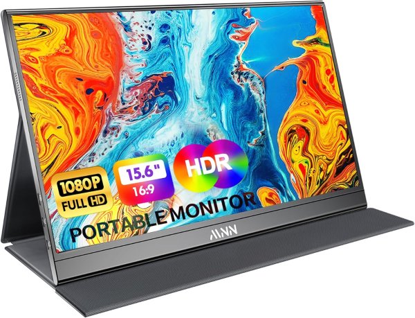 MNN Portable Monitor 15.6 Inch 1080P Ultra-Slim IPS