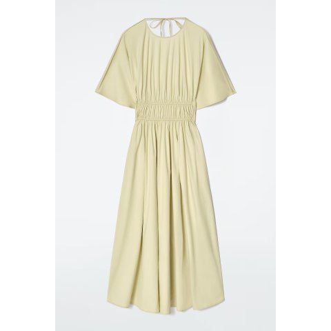 Open-Back Midi Dress Pistachio