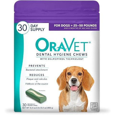 ORAVET 犬用洁齿咬棒 中型犬 30支