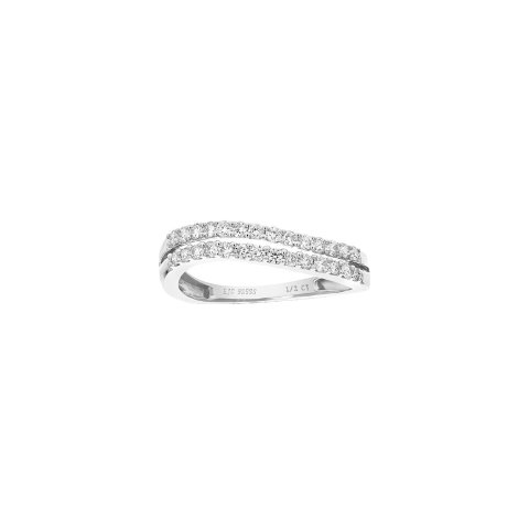 Silver Lab-Grown Diamond Ring 0.50 ct