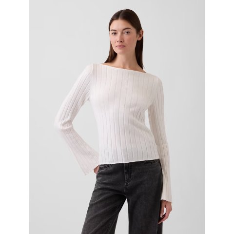 Gap Boatneck 宽罗纹毛衣