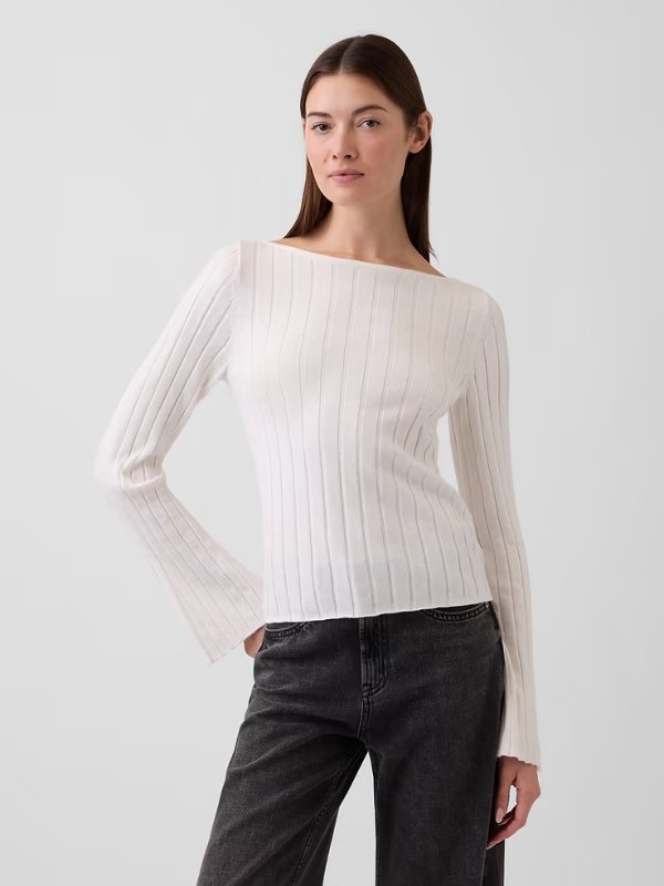 Gap Boatneck 宽罗纹毛衣