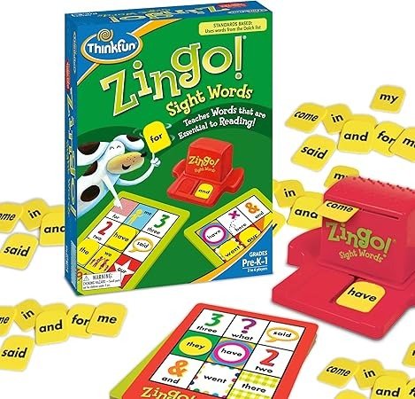  Zingo Sight Words Early Learning Game