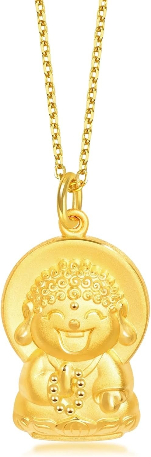 CHOW SANG SANG 24K Gold Buddha Pendant 91003P 6.36g