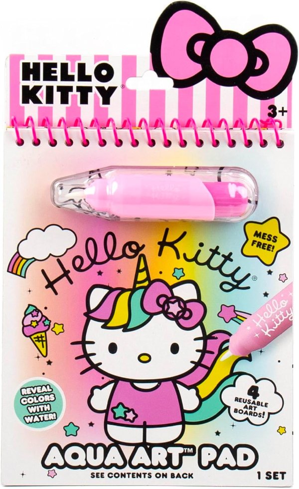 Hello Kitty 水画填色本，无墨不脏衣服，随身带随时画