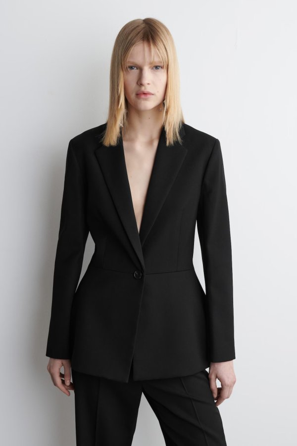 Peplum Blazer Black
