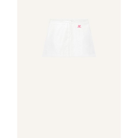 VINYL Mini Skirt White Logo