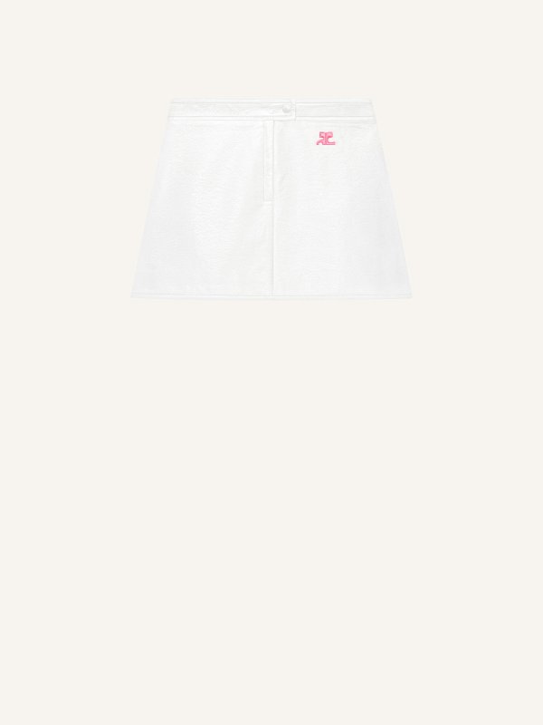 VINYL Mini Skirt White Logo