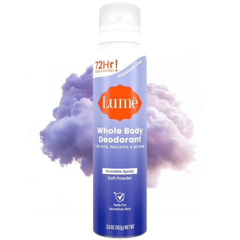 Lume Invisible Spray Deodorant for Women Soft Powder
