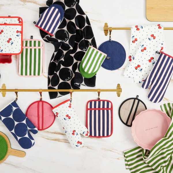 kate spade Kitchen Towel Set 4-Pack White/Red/Blue