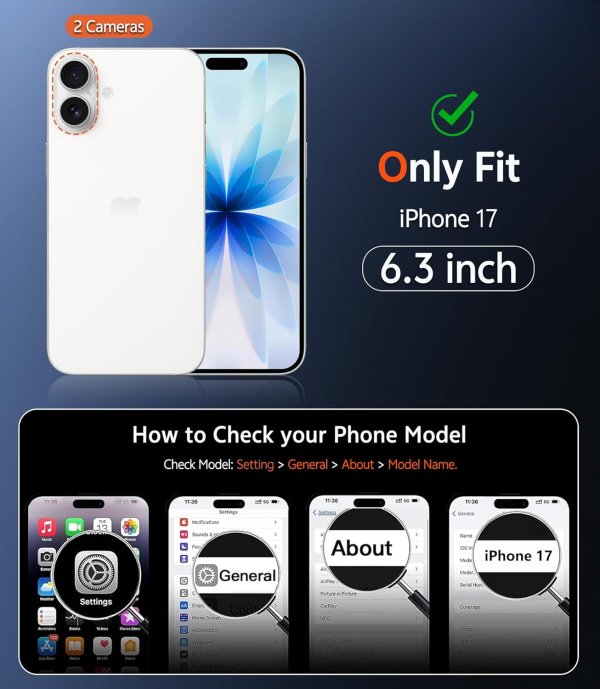 FNTCASE iPhone 17 Clear Magnetic Phone Case