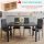 Gizoon Glass Dining Table Set 5-Piece PU Leather