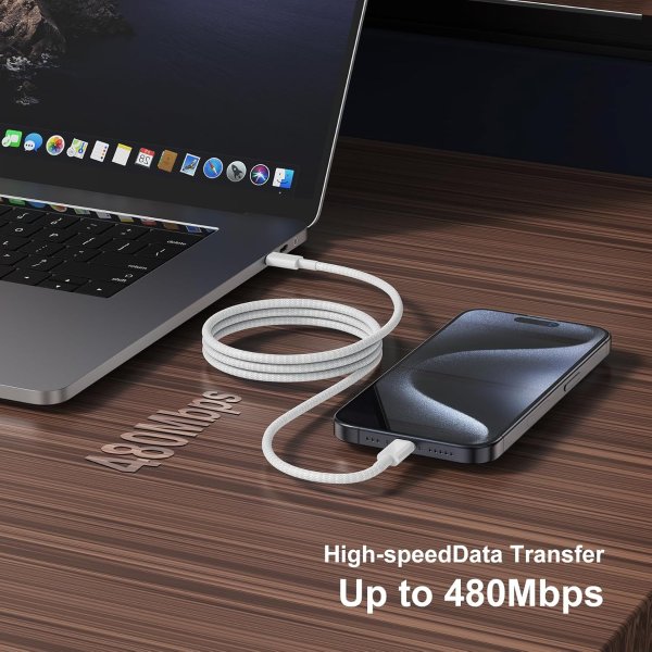 Kitminun USB C to C Fast Charger Cable 10ft 60W