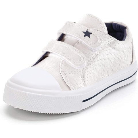 K KomForme Kids Canvas Cartoon Hook-and-Loop Sneakers