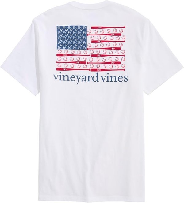  Men's Baseball Flag Pocket Short-Sleeve Tee