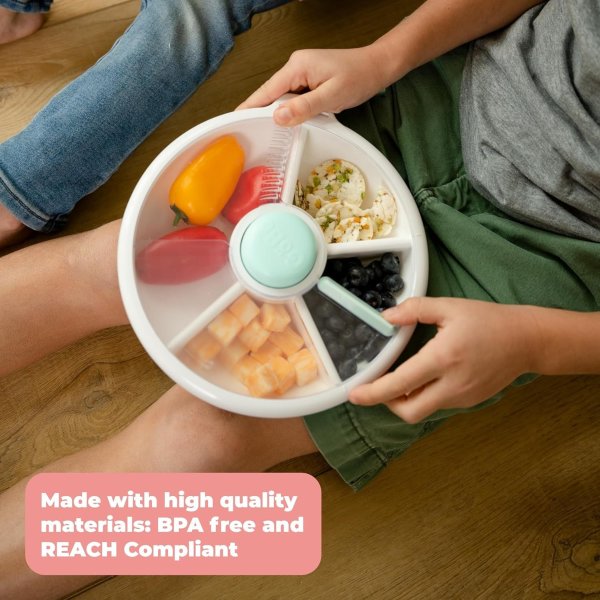 GoBe Snack Spinner 大号便携零食盒 4格 薄荷绿