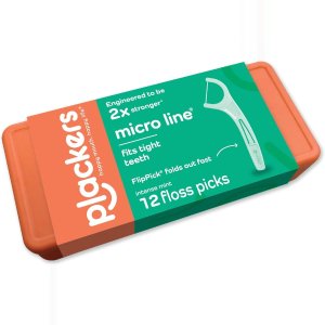 Plackers Micro Line 牙线棒 12支 冰爽薄荷