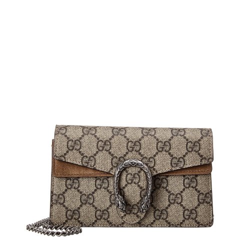 Dionysus Mini GG Supreme Canvas Suede Shoulder Bag