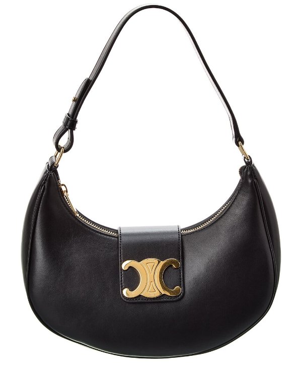 Ava Triomphe Medium Leather Hobo Bag
