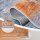 Puino 2x3 Abstract Non-Slip Area Rug Blue