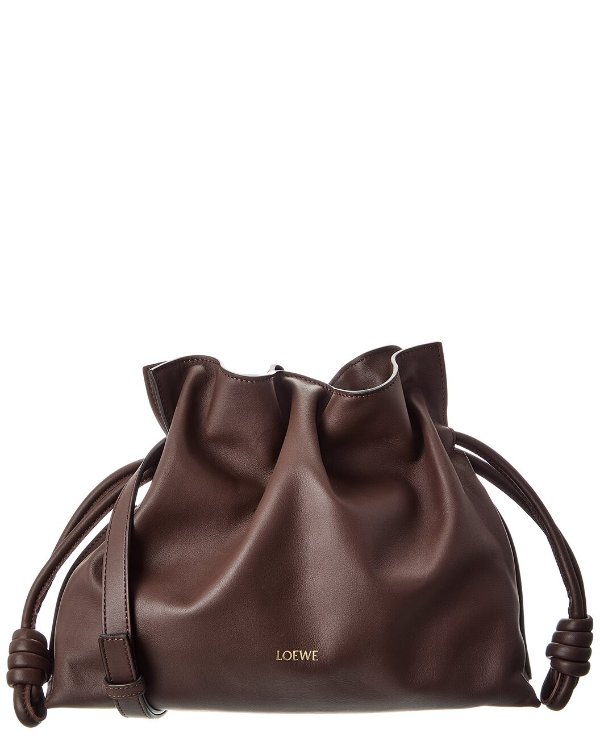 Flamenco 中号皮革手拿包