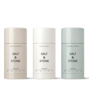 含热门檀香香根草+佛手柑桧木Salt & Stone 香体膏3支装