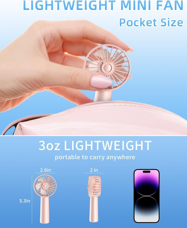 KIDEE 便携迷你手持风扇 1800mAh USB充电
