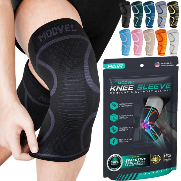 Modvel 2件装护膝 运动压缩支撑