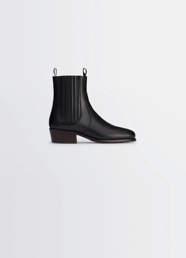Chelsea Boots Women Black Shiny Leather