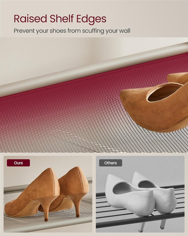 Shoe Rack ULBS038L01 5-Tier Cappuccino Beige