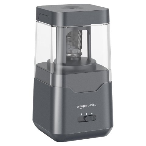 Amazon Basics Portable Electric Pencil Sharpener Black
