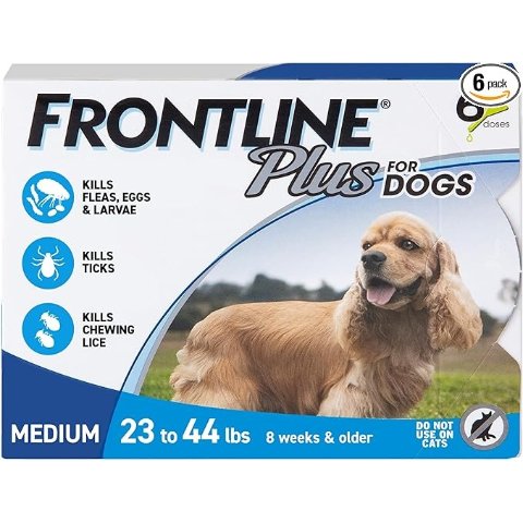 Frontline Plus 中型犬驱虫药 6支