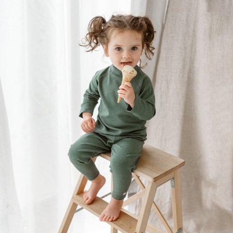nestdesigns Kids Mock Neck Long Sleeve Shirt