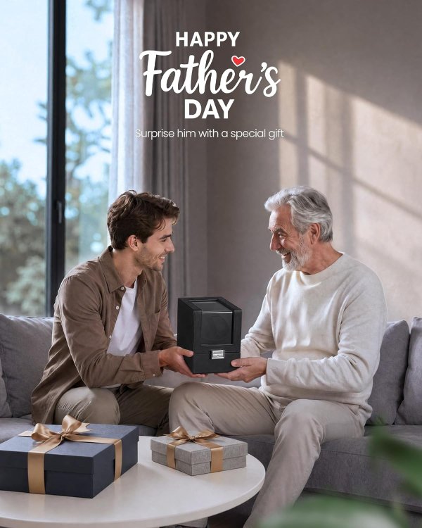 Automatic Double Watch Winder UJWB031B01 Black