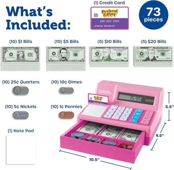Pink Calculator Register Toy Set