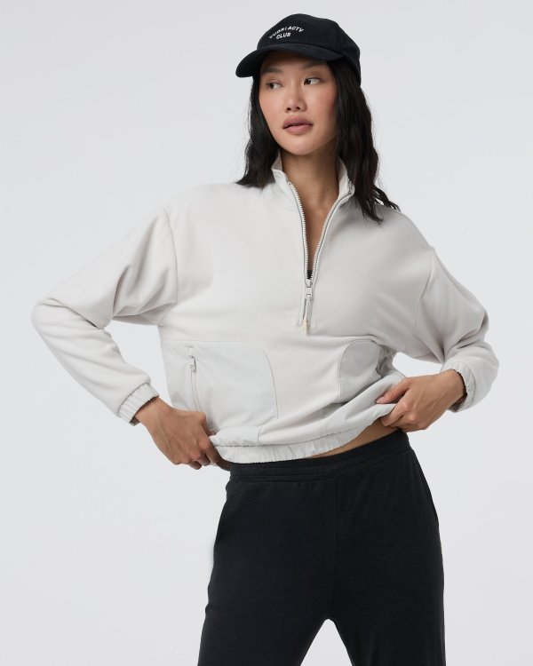 Aspen Half Zip Women's Sweatshirt Salt