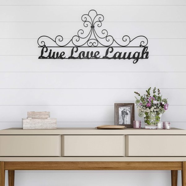 3D金属装饰挂件 Live Laugh Love