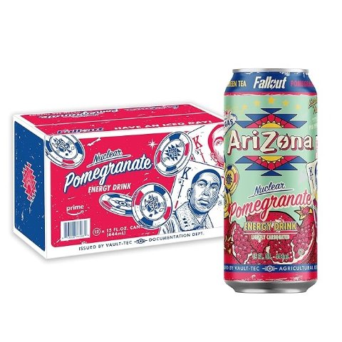 Fallout Pomegranate Green Tea Energy Drink 15 fl oz 12 Pack