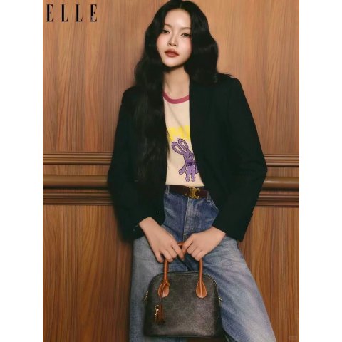 Honorine Mini 帆布真皮单肩包 Mabelz同款
