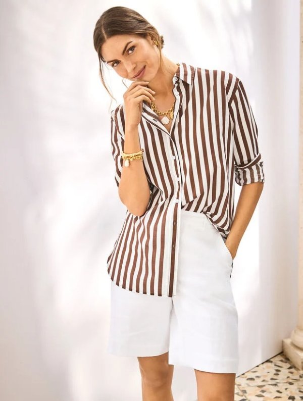  Relaxed Shirt Sand Stripe