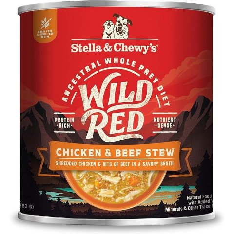 Stella & Chewy sStella & Chewy s Wild Red Wet Dog Food Chicken & Beef 10oz 6-Pack