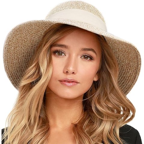 Women’s Straw Hat UV Protection Foldable